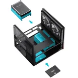 Case JONSBO V12 Black – M-ATX/ ITX| GPU 260mm| Kính 270°
